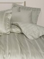 Set cuvertura matlasata dubla Bamboo, Bamboo Stripe - Beige, Cotton Box, 60% bumbac satinat/40% bambus