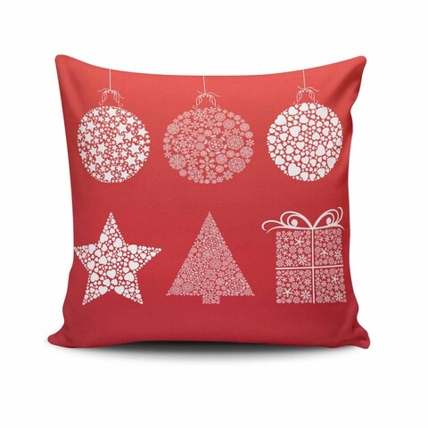 Perna decorativa NOELKRLNT-13, Christmas, 43×43 cm, policoton, multicolor Christmas