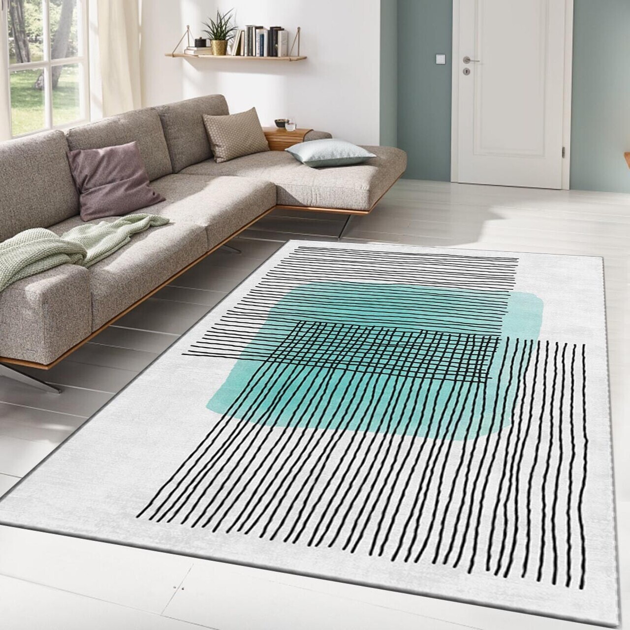 Covor Alho Carpet-40A 100x140 cm Poliester Multicolor