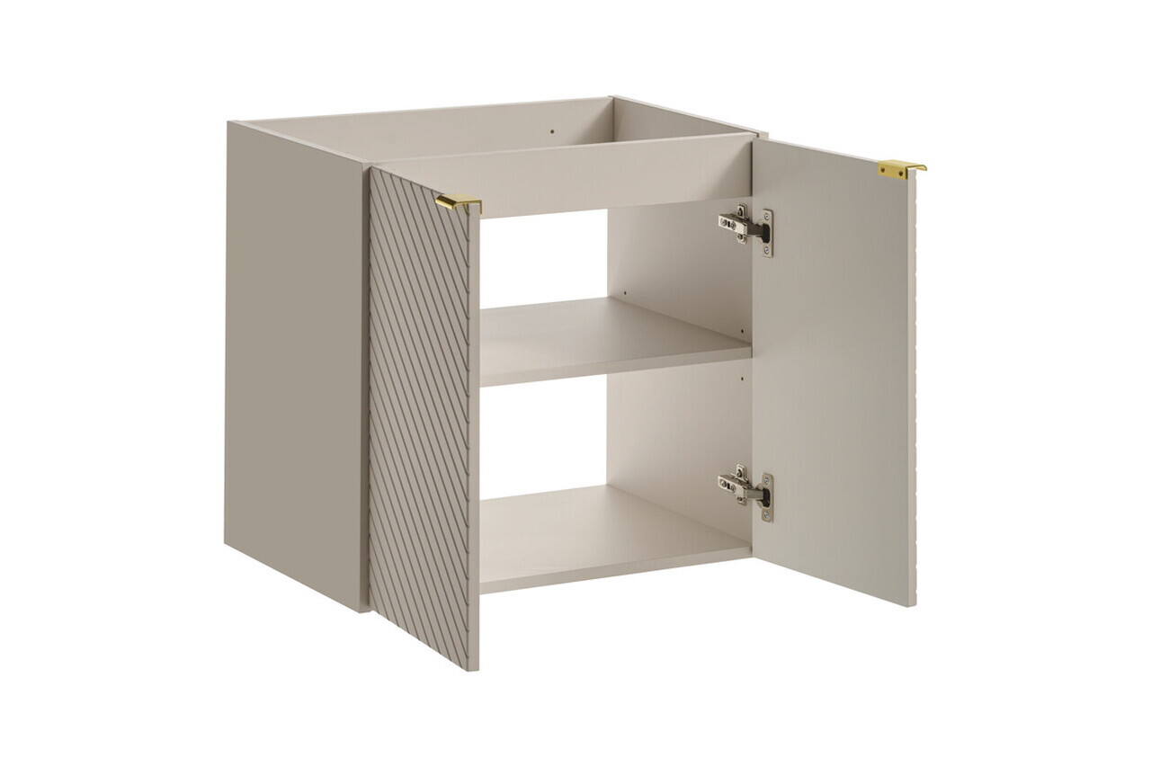 Set mobiler baie, dulap cu lavoar, 60 cm D Un Domi, Viva Cashmere Oak, Comad, MDF/PAL laminat, casmir mat — imaginea 4