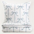 Lenjerie de pat King Size, Vivienne, Homla, 3 piese, 200x220 cm, microfibra din poliester, alb/albastru
