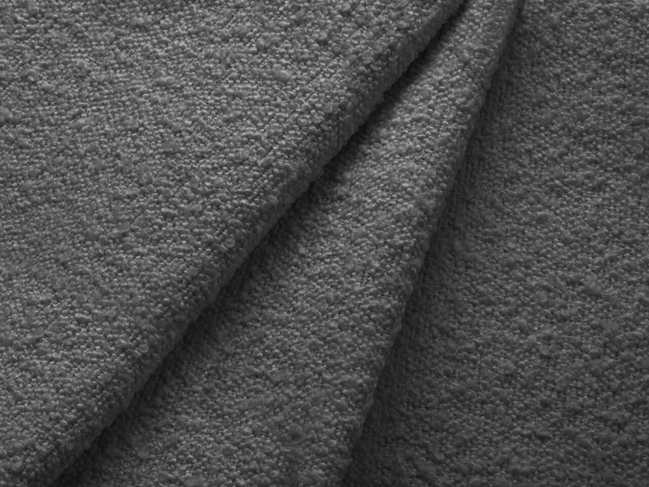 Coltar dreapta 3 locuri, Kate, Micadoni, 285x176x76 cm, tesatura boucle, gri inchis - 2 | YEO