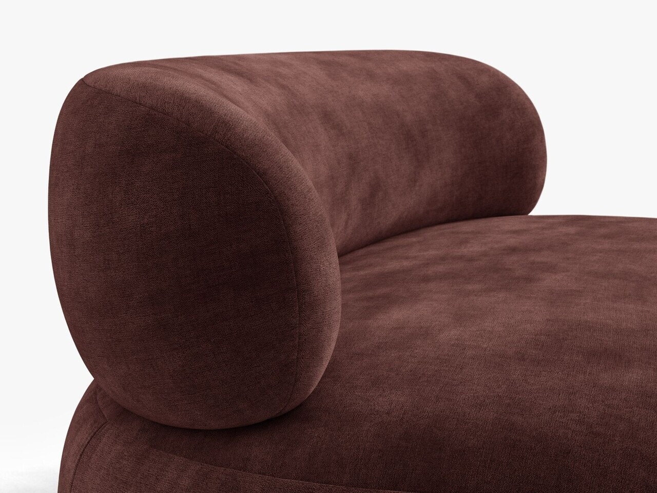 Canapea 3 locuri, Aura, Micadoni Home, 186x101x75 cm, tesatura Chenille, maro cherrywood — imaginea 7
