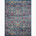 Covor, Vintage 7654 , 100x200 cm, Polipropilena, Albastru