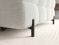 Coltar extensibil dreapta 3 locuri ELTAP, RT-03ROY, Felro, 285x181x93 cm, lemn/poliester, gri deschis