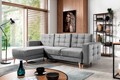 Coltar extensibil reversibil 3 locuri ELTAP, AsgL-26, Asgard, 248x162x93 cm, lemn/poliester, gri deschis