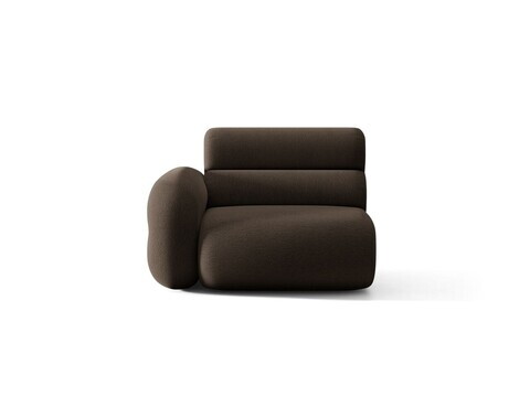 Modul canapea stanga 1 loc, Neo, Micadoni Home, 110x100x83 cm, tesatura Boucle, maro
