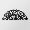 Decoratiune de perete, Venno, metal, 160 x 65 cm, negru