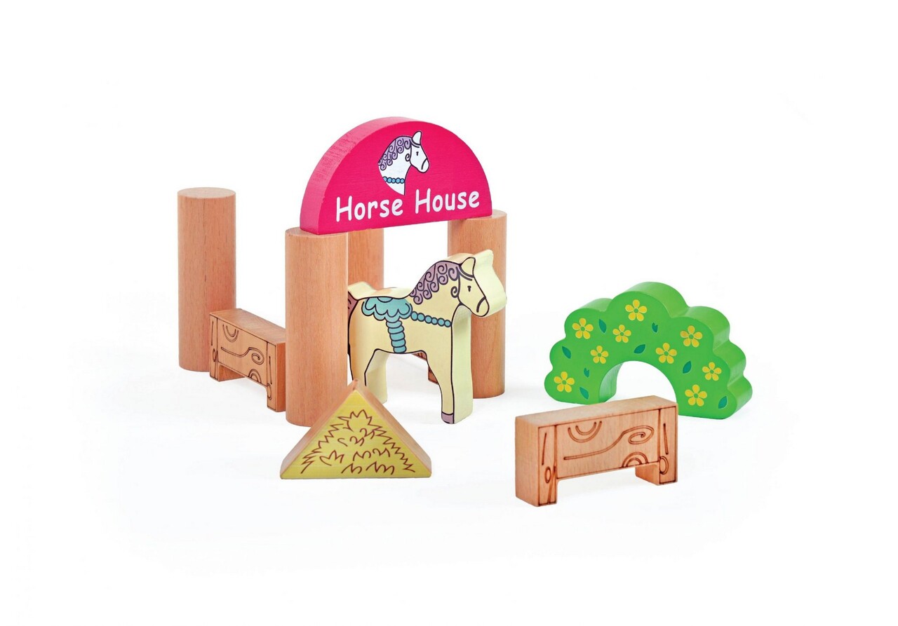 Jucarie pentru landou/carucior, Hanah Home, Horse House, 30x17x26 cm, Multicolor - view 2