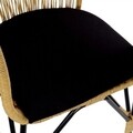 Fotoliu pentru gradina/terasa, DKD Home Decor, 51 x 61 x 81 cm, metal/ratan, negru/bej