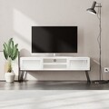 Comoda TV Naïve, Decotie, 143x35.6x50.7 cm, PAL melaminat, alb