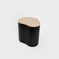 Masuta de cafea Gebo, Homla, 47x37x47.5 cm, MDF, negru/natur