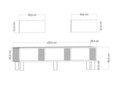 Comoda TV, Hanah Home, Dario Bohem, 150x40.6x29.6 cm, PAL , Alb