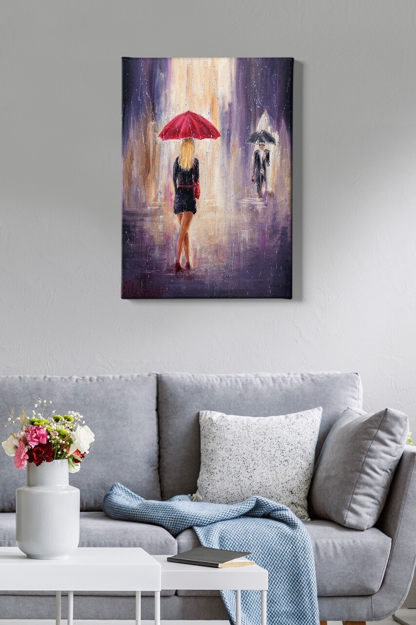 Tablou decorativ Kanvas Tablo (50 x 70) Cadru: 100% LEMN (grosime: 3 cm) Multicolor