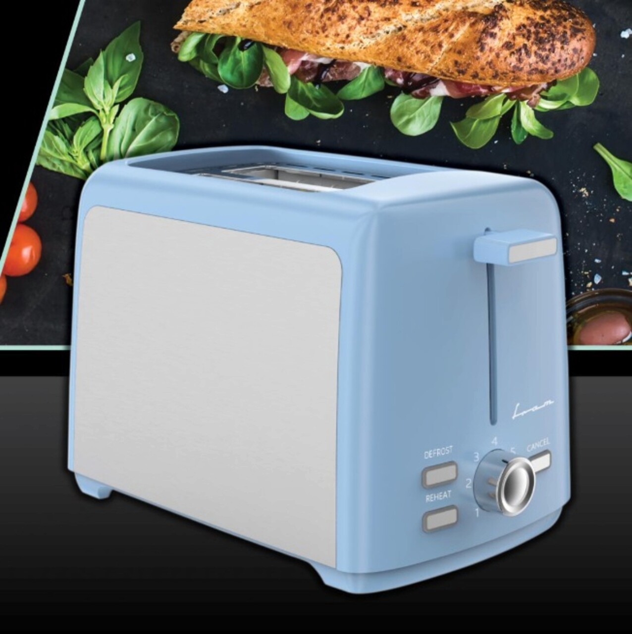 Prajitor de paine Fram, 800W, albastru/argintiu