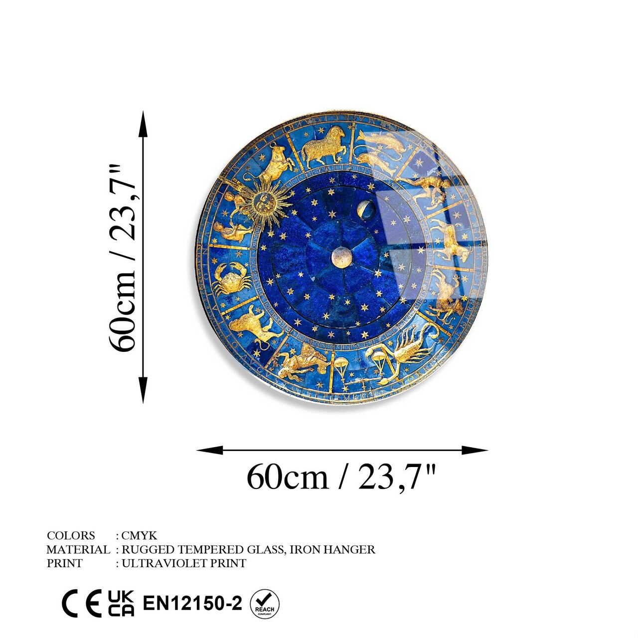 Tablou decorativ, UV-1124, Diametru: 60 cm, Multicolor - view 6