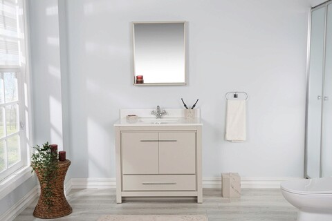 Set mobilier de baie (2 piese), jussara, superior 36, bej