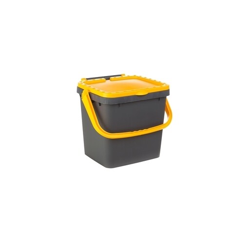 Cos de gunoi ECO PLUS stivuibil, colectare selectiva, plastic, 30 L, galben