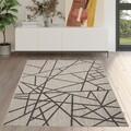 Covor Granada, Decorino, 80x150 cm, polipropilena, gri/negru