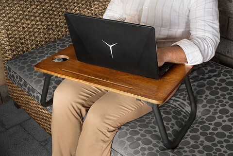 Masuta pentru laptop / mic dejun Sehpa, Valovi, 60x20x45 cm, lemn de mesteacan Masute living