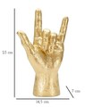 Statueta decorativa, Yeah Hand, Mauro Ferretti, 14.5 x 7 x 23 cm, polirasina, auriu