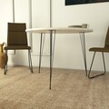 Masa Sandalf Marmo, Comforty, 90x75 cm, negru/alb