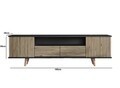 Comoda TV, Cordelia, FRN-9000, Lemn / Negru / Pin Atlantic