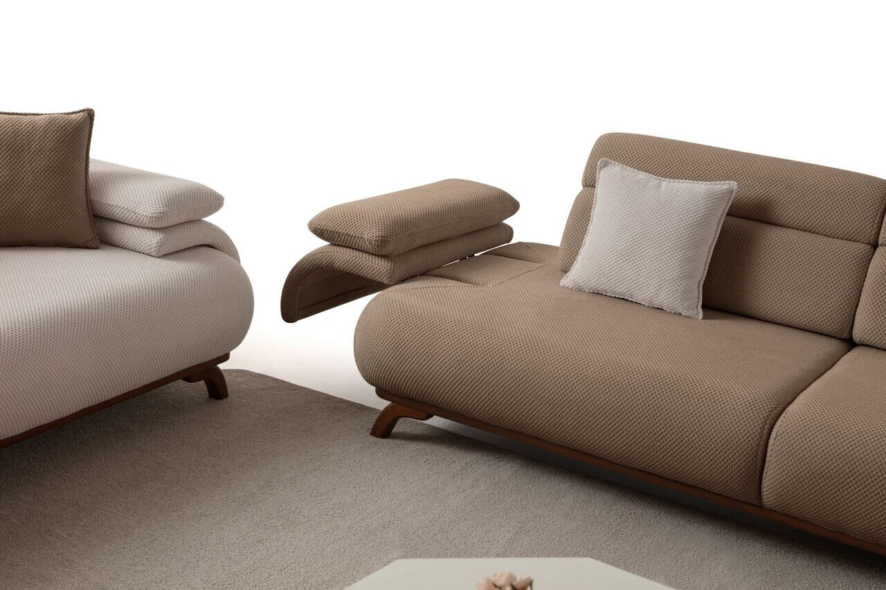 Canapea 3 locuri, Atelier del Sofa, 752EST1149, Lemn de carpen/PAL melaminat, Latte - view 8