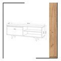 Comoda TV, Mod Design, Maku, 120x47x35 cm, Stejar / Alb