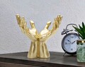 Statueta decorativa, Peace Hands, Mauro Ferretti, 25 x 15 x 24 cm, polirasina, auriu