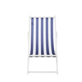 Sezlong Riges, Homla, 120x56x2.8/6 cm, lemn, alb/albastru