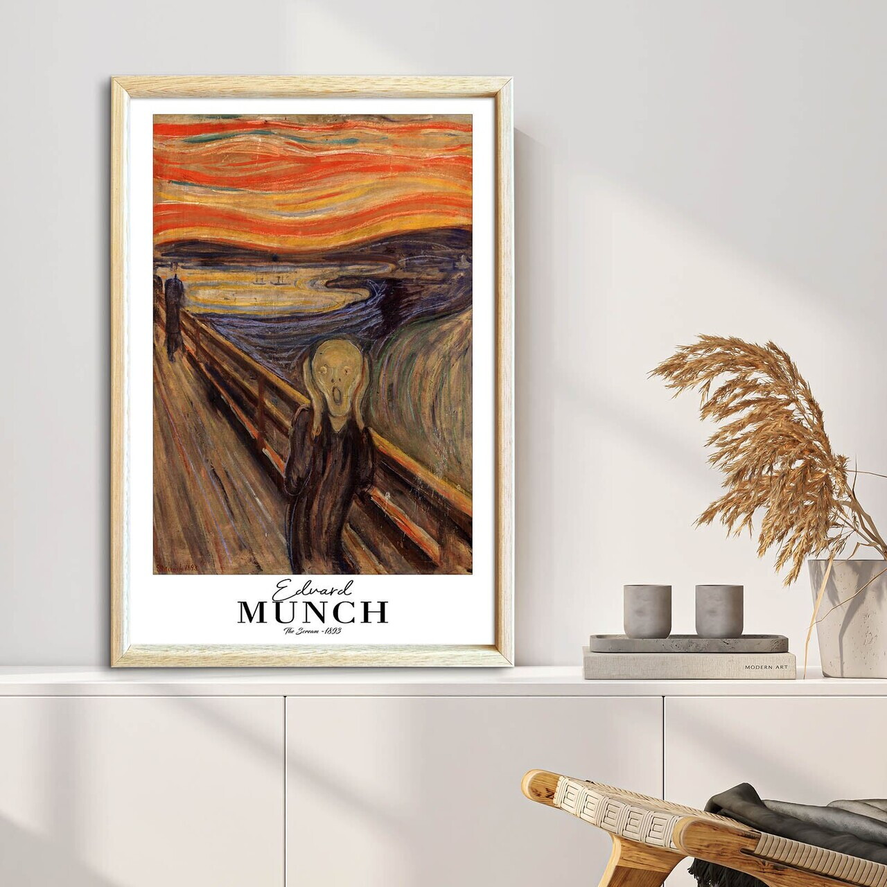 Tablou decorativ, 4262AHSMUNCH-001, Lemn masiv, Fundal: 100% MDF (Grosime: 2,7 mm), Multicolor - view 3