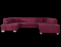 Coltar extensibil stanga 6 locuri ELTAP, Hv39, Havana, 322x204x72 cm, lemn/poliester, fucsia