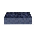 Organizator dulap cu 5 compartimente, Compactor, Toronto, 32 x 25 x 8 cm, textil, albastru/gri