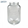 Dispenser pentru bauturi Party, Heinner, sticla, plastic si metal, 9.5 x 31 cm, 8L, transparent