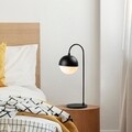Lampa de masa, Horn - 12204, Fulgor, 18 x 25 x 53 cm, 1 x E14, 40W, negru