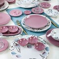 Set de mic dejun, Hermia, 275KRM2534, Ceramica, Antibacterian, Roz