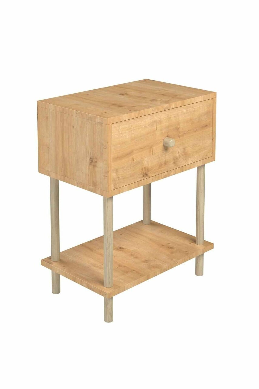 Noptiera, Hanah Home, Peka-0002, 50x64.4x32 cm, PAL, Maro — imaginea 4