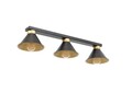 Plafoniera ELTAP, Detmer, 70x17x14 cm, 3xE27, 15W, otel, negru/auriu