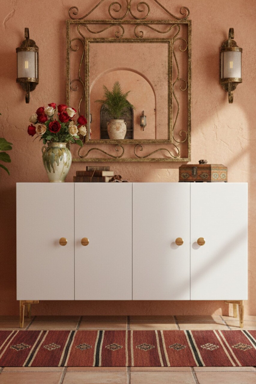 Consola, Hanah Home, Simple 120, 120x75x32 cm, Alb - view 2