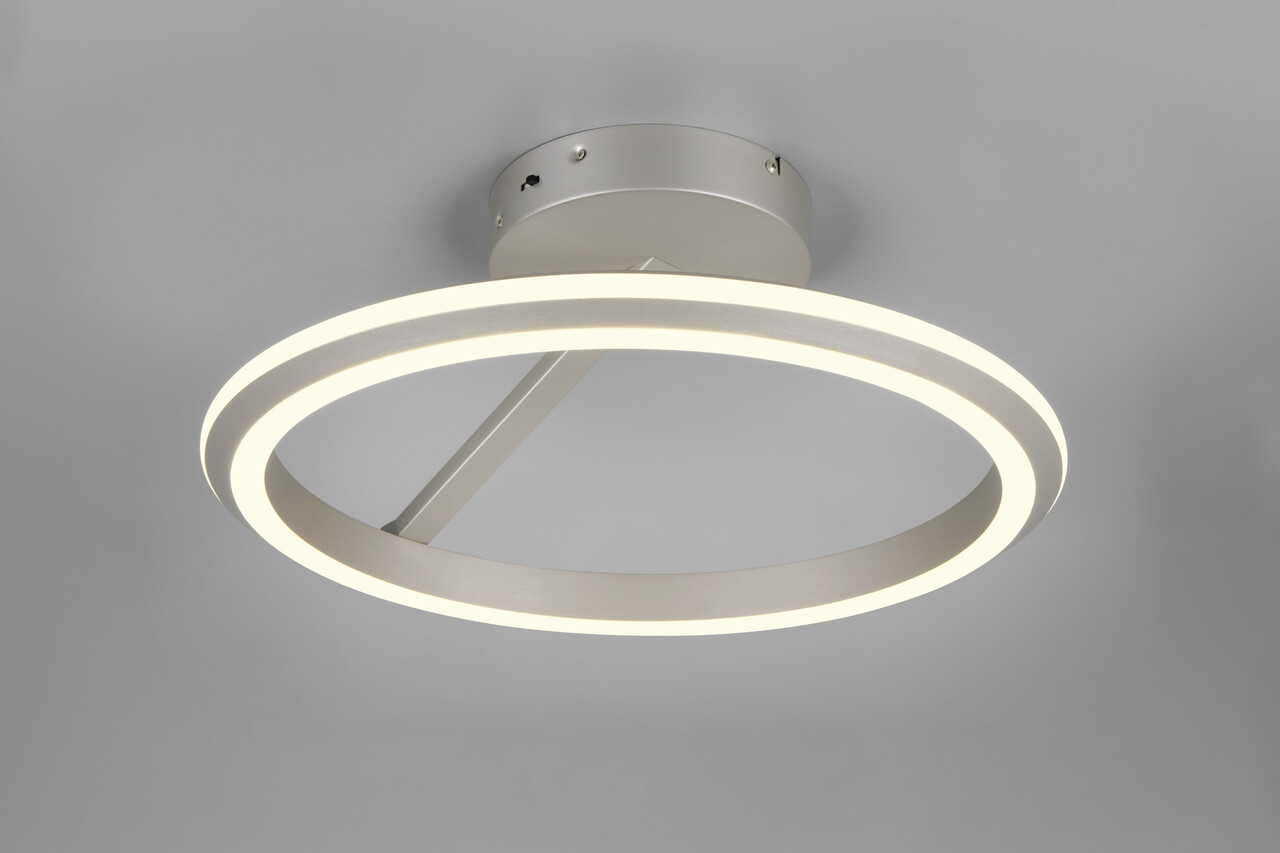 Plafoniera Amador, TRIO, 45x23 cm, 34W, 1x SMD, metal, argintiu mat - 2 | YEO