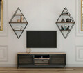 Comoda TV, Kalune Design, Comets Prizma, Pin Atlantic / Negru