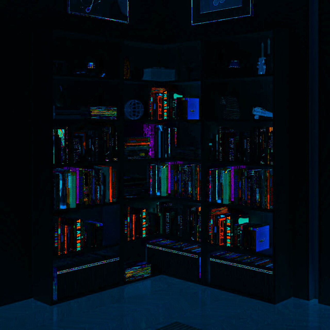 Corp biblioteca Hanah Home Adel Corner Set 5 PAL Alb