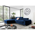 Coltar extensibil stanga 3 locuri ELTAP, LT-40VE, Grayson, 278x205x92 cm, lemn/poliester, albastru inchis