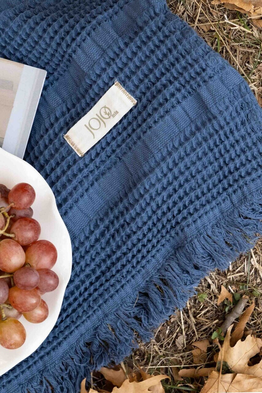 Patura, L'essentiel Maison, Mira, AMESTEC DE BUMBAC ȘI TENCEL, Denim — imaginea 2