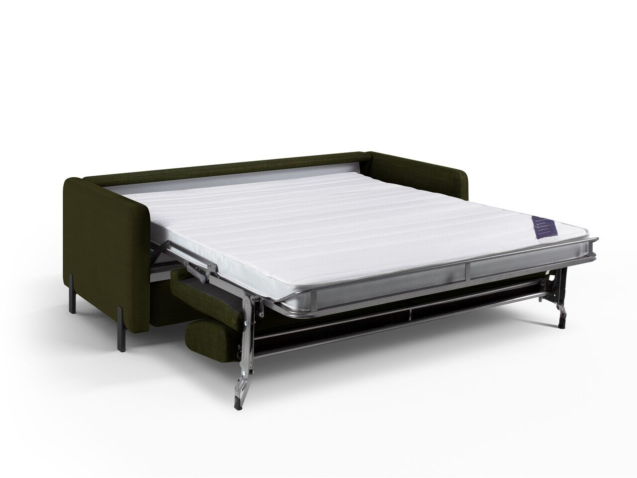 Canapea extensibila 2 locuri, Gloria, Micadoni Home, 186x102x88 cm, tesatura structurata, verde — imaginea 3