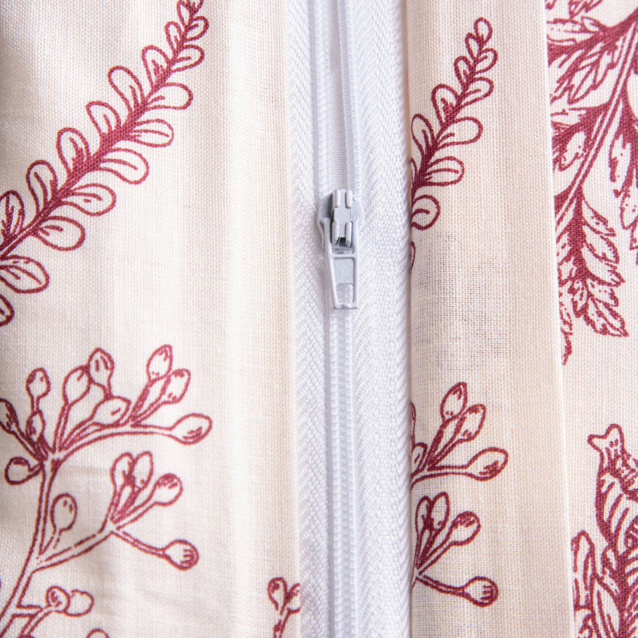 Lenjerie de pat King Size, Kamari, Homla, 3 piese, 200x220 cm, bumbac, bej/roz