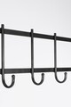 Cuier cu pantofar Haldor, Bizzotto, 64.5x37.5x180 cm, otel/MDF, negru/natural