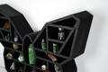 Raft de perete, Evila Originals, Cry007-S, 27x40x6 cm, Lemn masiv, Negru