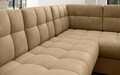 Coltar extensibil stanga 5 locuri ELTAP, LT-09MO, Blewett, 299x198x82 cm, lemn/poliester, maro deschis
